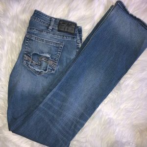Silver boot cut jeans